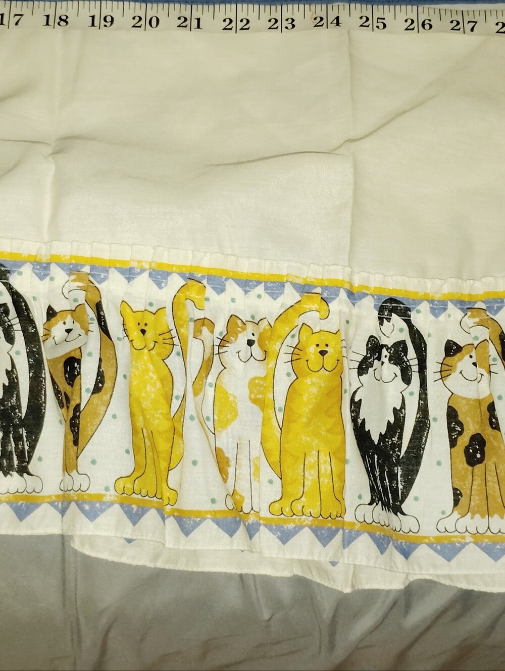 Cute Cat Print Border Window Valance- Set Of 2
